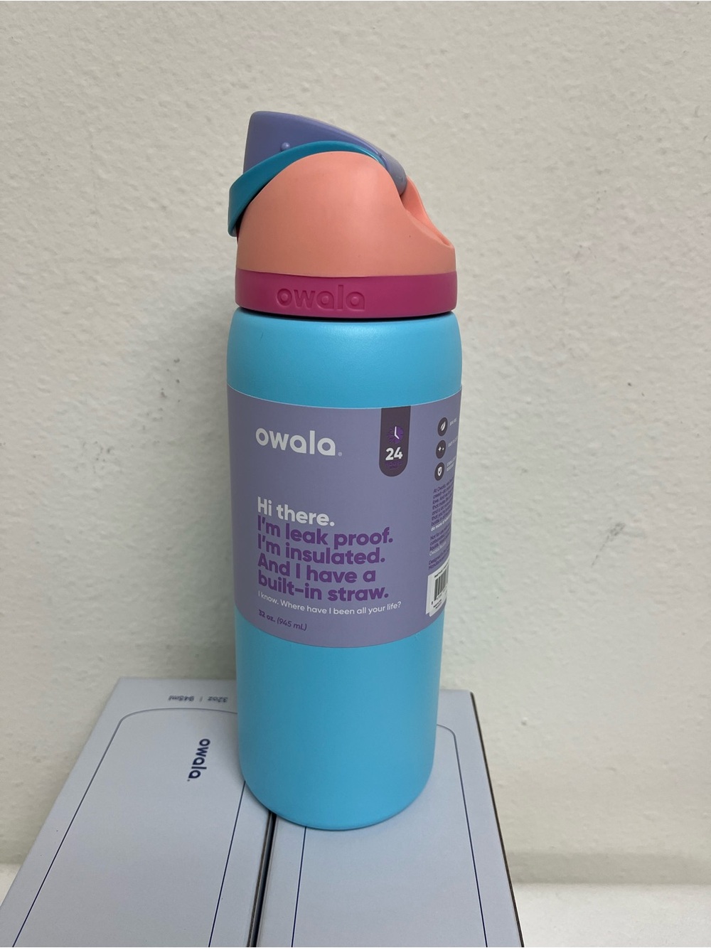 Owala Insulated Leak-Proof Water Bottle with Built-In Straw - Blue/Pink/Purple - Picture 4 of 7